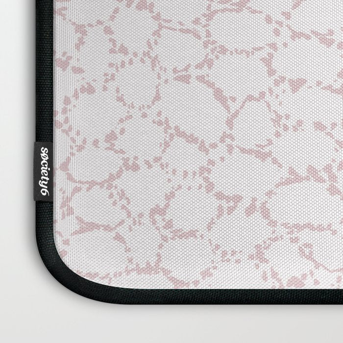 Abstract organic dots - soft baby pink pattern Laptop Sleeve Gallery Image 3