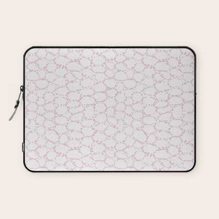 Abstract organic dots - soft baby pink pattern Laptop Sleeve Gallery Image 1