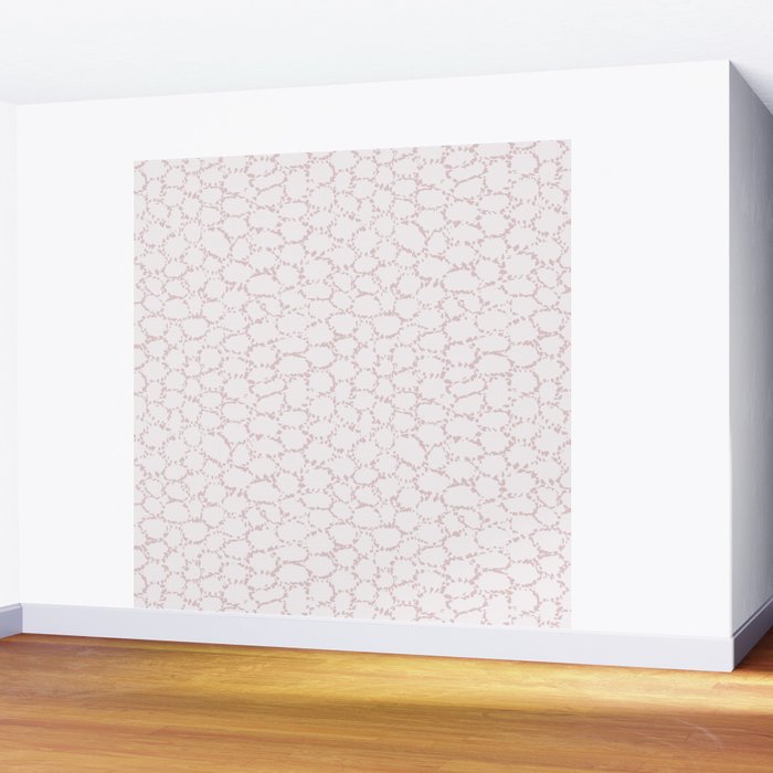 Abstract organic dots - soft baby pink pattern Wall Mural Gallery Image 2