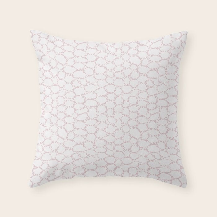 Abstract organic dots - soft baby pink pattern Throw Pillow Gallery Image 1