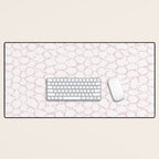 Abstract organic dots - soft baby pink pattern Desk Mat Gallery Image 1
