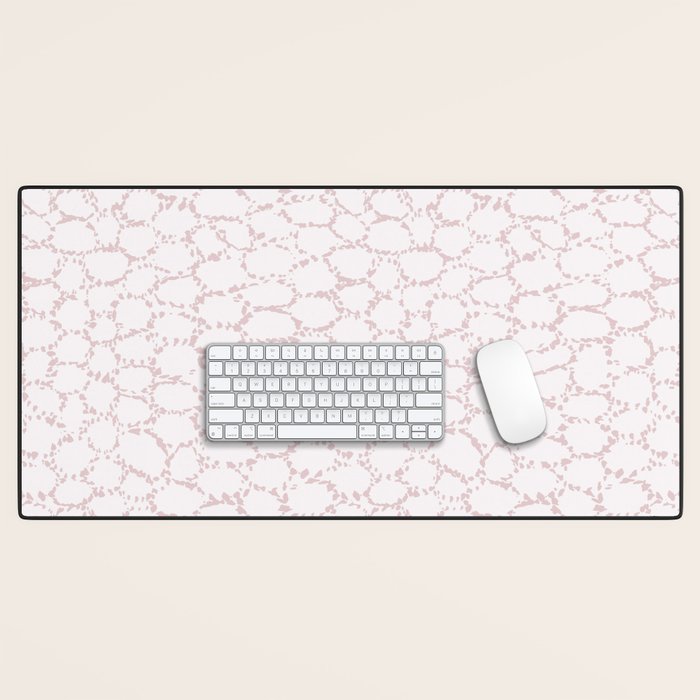 Abstract organic dots - soft baby pink pattern Desk Mat Gallery Image 1