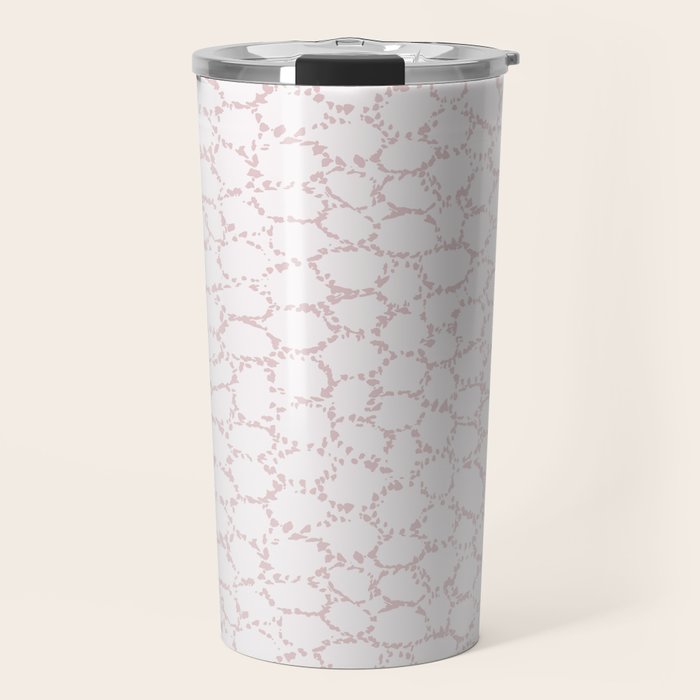 Abstract organic dots - soft baby pink pattern Travel Mug Gallery Image 1