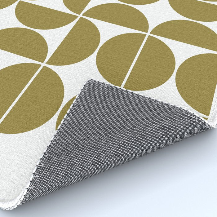 Mid Century Modern Geometric 04 Flat Gold Rug Gallery Image 4
