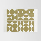 Mid Century Modern Geometric 04 Flat Gold Rug Gallery Image 2