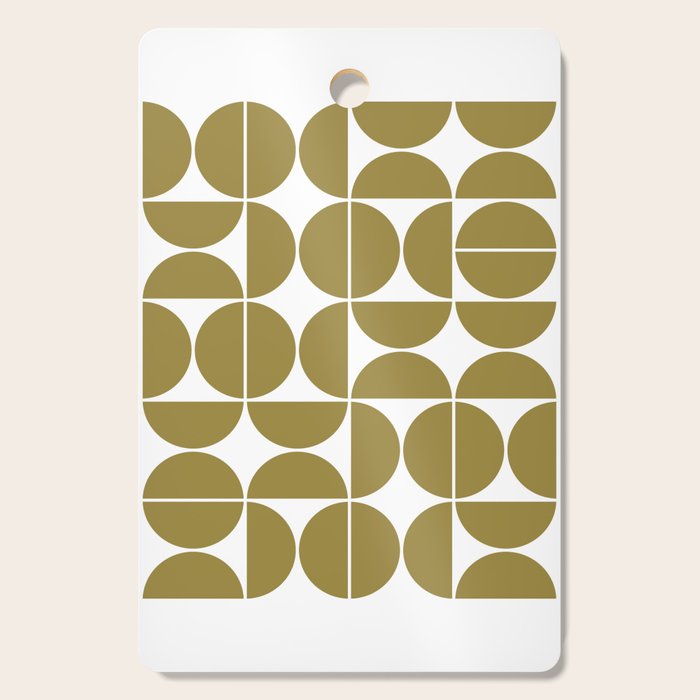 Mid Century Modern Geometric 04 Flat Gold Cutting Board Gallery Image 1