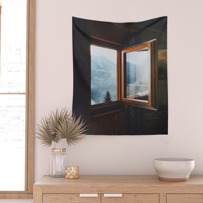 Dolomite Cabin Wall Tapestry Gallery Image 2