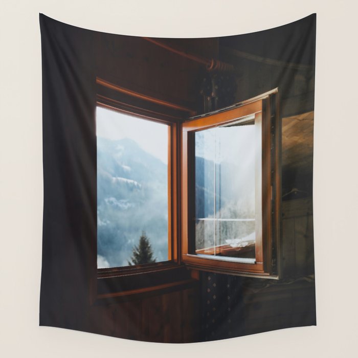 Dolomite Cabin Wall Tapestry Gallery Image 1