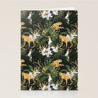 Cheetah in the glamorous nocturnal jungle Stationery Card Gallery Image 2