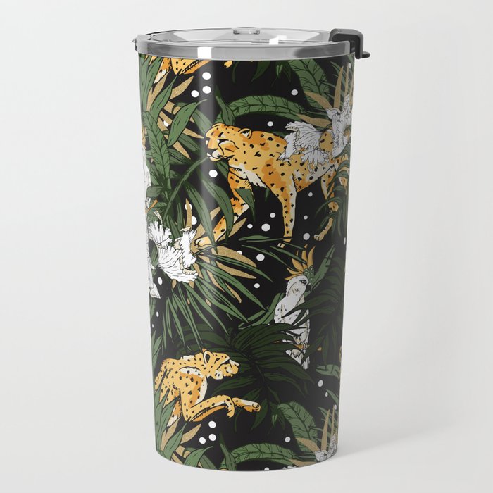 Cheetah in the glamorous nocturnal jungle Travel Mug Gallery Image 2