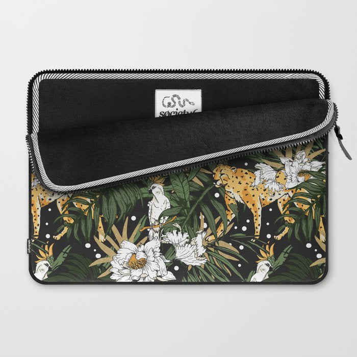 Cheetah in the glamorous nocturnal jungle Laptop Sleeve Gallery Image 2