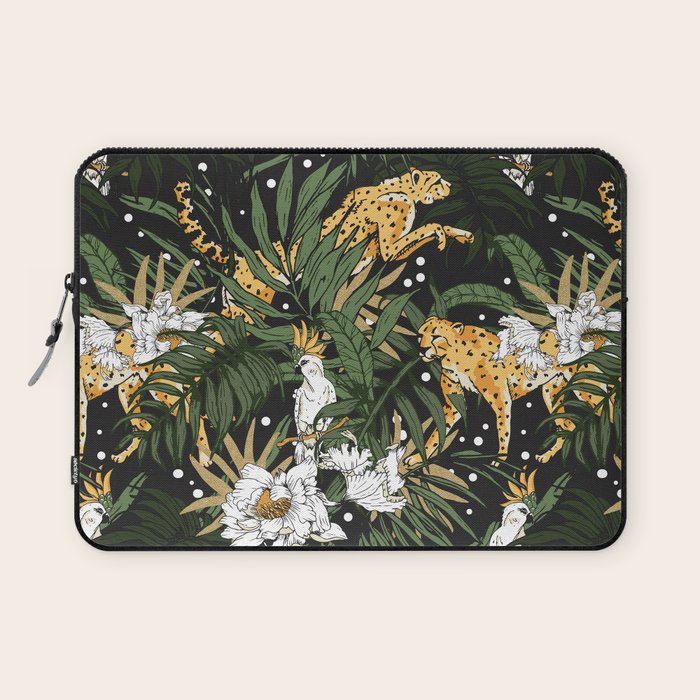 Cheetah in the glamorous nocturnal jungle Laptop Sleeve Gallery Image 1