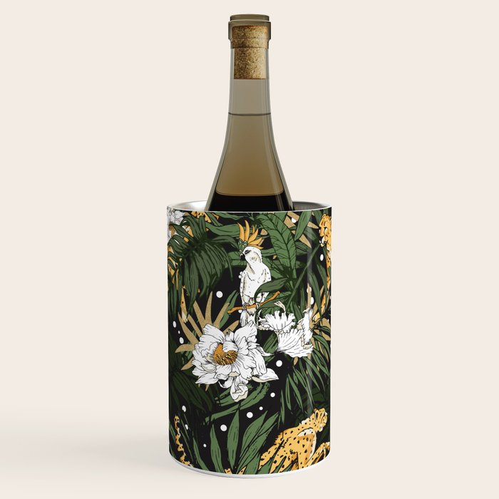 Cheetah in the glamorous nocturnal jungle Wine Chiller Gallery Image 1