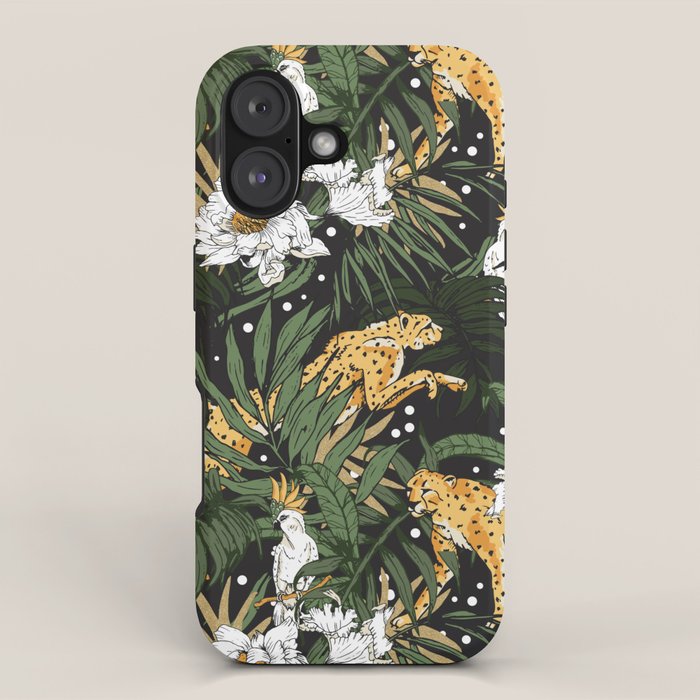 Cheetah in the glamorous nocturnal jungle iPhone Case Gallery Image 1