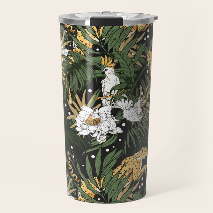 Cheetah in the glamorous nocturnal jungle Travel Mug Gallery Image 1