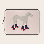 Dog on roller skates  Laptop Sleeve Gallery Image 1