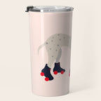 Dog on roller skates  Travel Mug Gallery Image 3