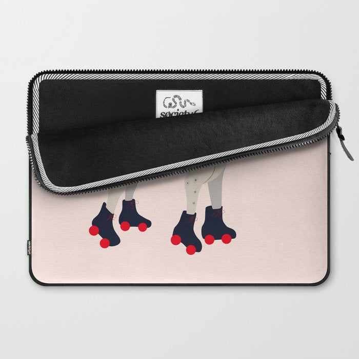 Dog on roller skates  Laptop Sleeve Gallery Image 2