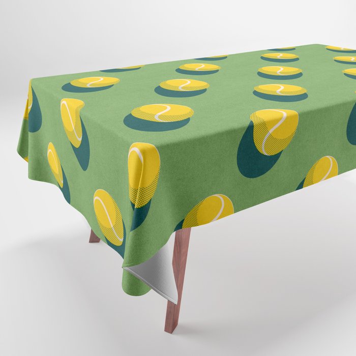BALLS Tennis - grass court - pattern Tablecloth Gallery Image 1
