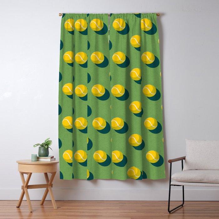 BALLS Tennis - grass court - pattern Window Curtain Gallery Image 1