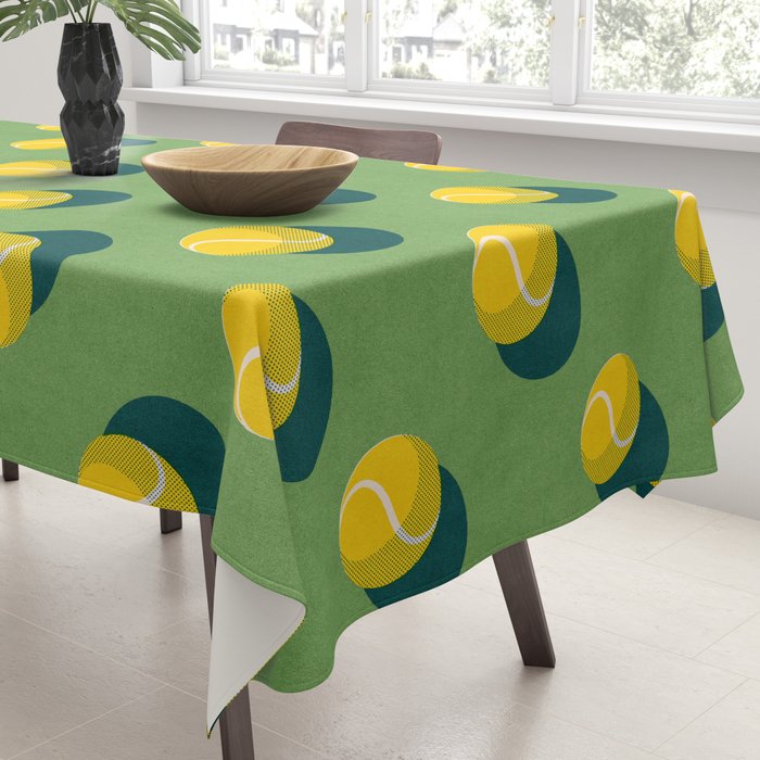 BALLS Tennis - grass court - pattern Tablecloth Gallery Image 3