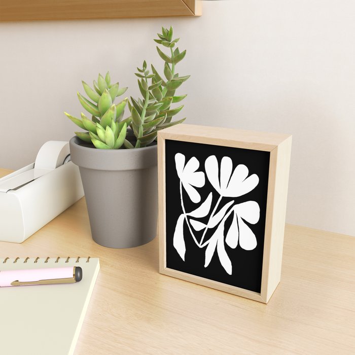 Tulip Fossil In Black  Mini Art Print Gallery Image 2