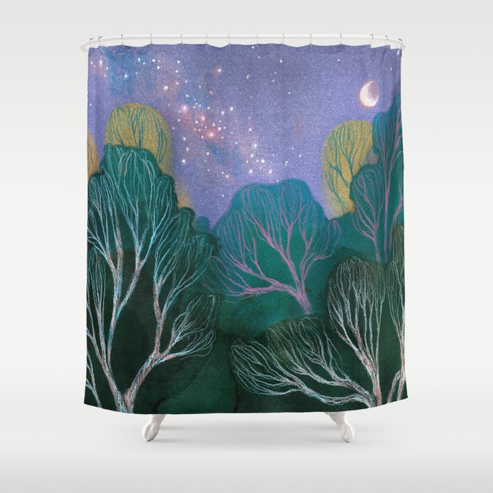 Starlit Woods Shower Curtain Gallery Image 1