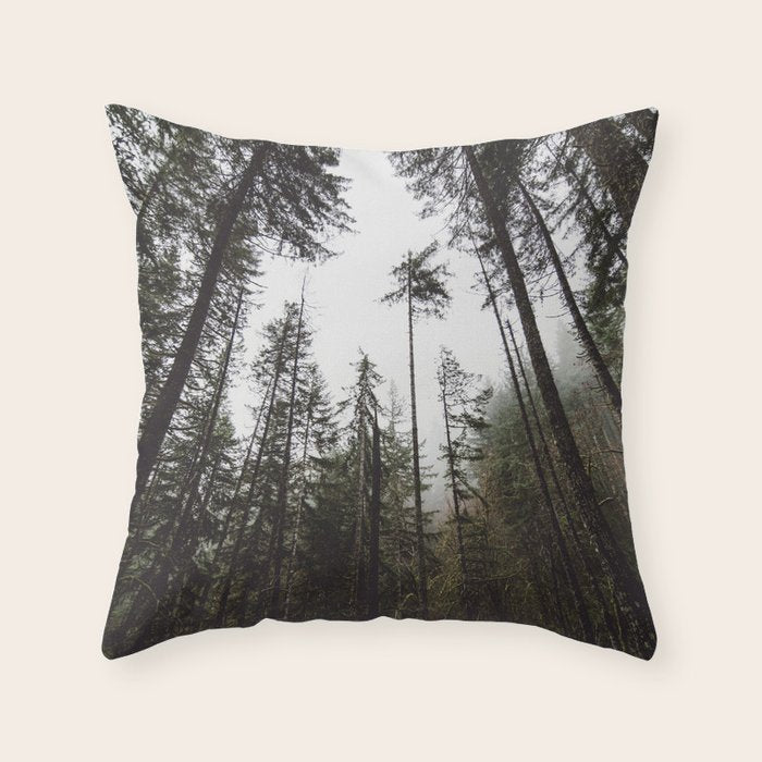 Pacific Northwest Forest Throw Pillow Gallery Image 1