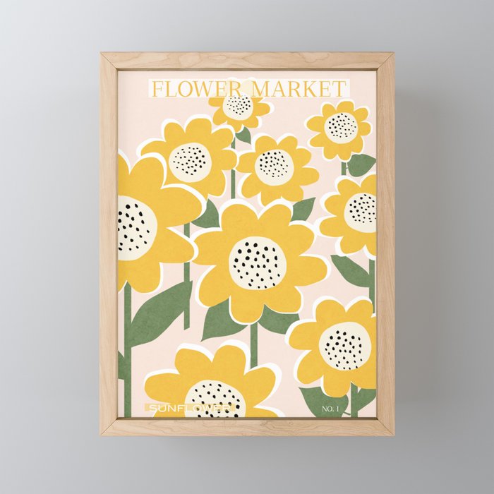 Flower Market - Sunflower #1 Mini Art Print Gallery Image 1