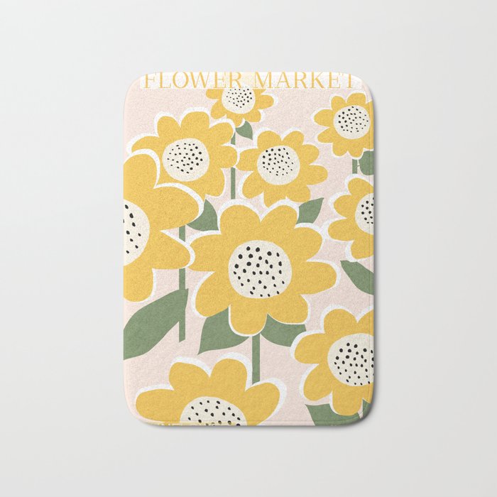 Flower Market - Sunflower #1 Bath Mat Gallery Image 1