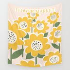 Flower Market - Sunflower #1 Wall Tapestry Gallery Image 4
