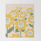 Flower Market - Sunflower #1 Throw Blanket Gallery Image 2