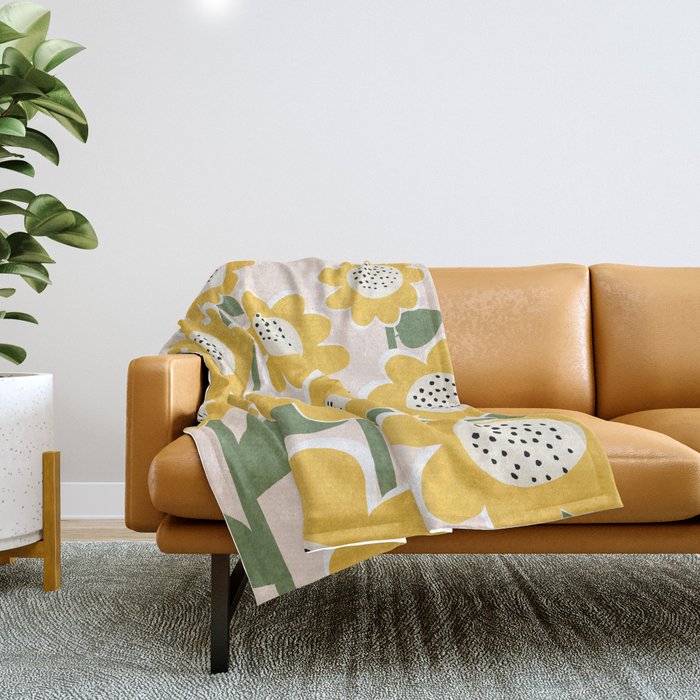 Flower Market - Sunflower #1 Throw Blanket Gallery Image 1