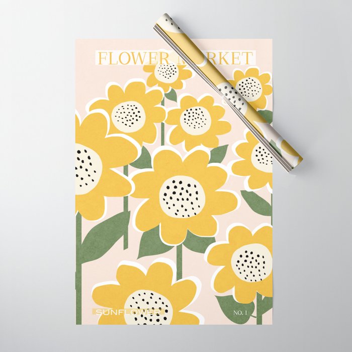 Flower Market - Sunflower #1 Wrapping Paper Gallery Image 1