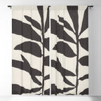 Linocut Branch #3 / Black & White Window Curtain Gallery Image 5