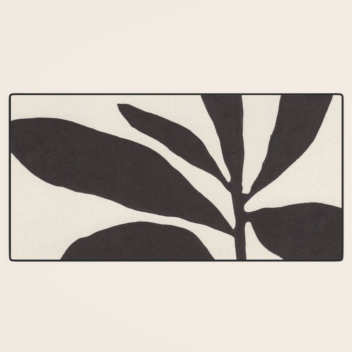 Linocut Branch #3 / Black & White Desk Mat Gallery Image 3