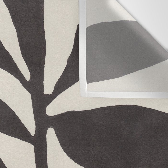 Linocut Branch #3 / Black & White Wall Tapestry Gallery Image 3