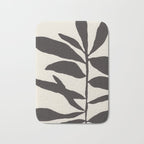 Linocut Branch #3 / Black & White Bath Mat Gallery Image 1
