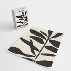 Linocut Branch #3 / Black & White Jigsaw Puzzle Gallery Image 2