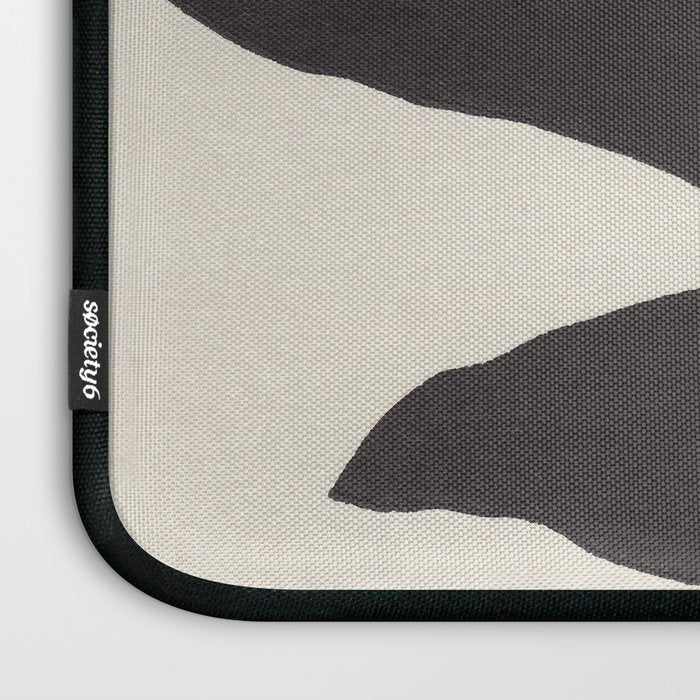 Linocut Branch #3 / Black & White Laptop Sleeve Gallery Image 3