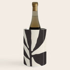 Linocut Branch #3 / Black & White Wine Chiller Gallery Image 3