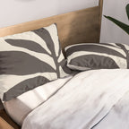 Linocut Branch #3 / Black & White Pillow Sham Gallery Image 2