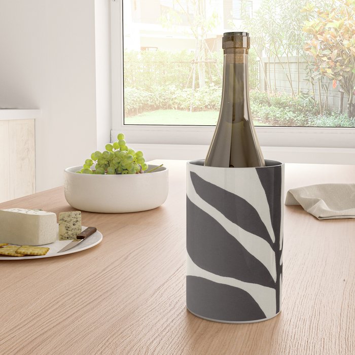 Linocut Branch #3 / Black & White Wine Chiller Gallery Image 4