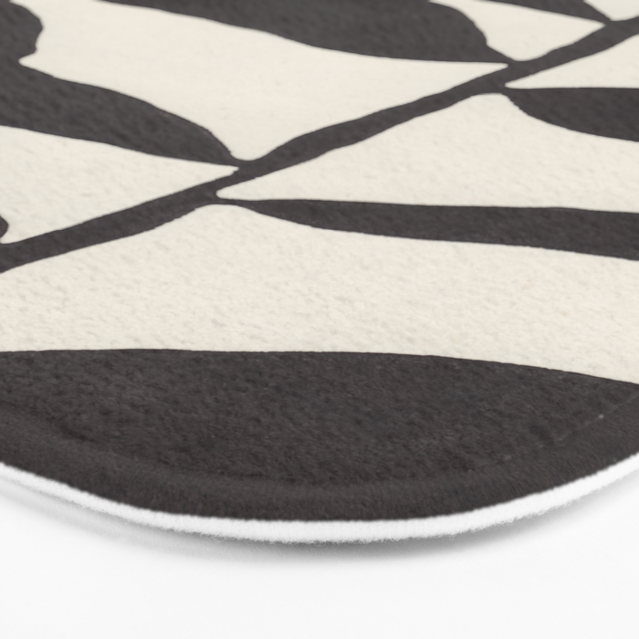 Linocut Branch #3 / Black & White Bath Mat Gallery Image 3