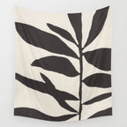 Linocut Branch #3 / Black & White Wall Tapestry Gallery Image 4