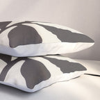 Linocut Branch #3 / Black & White Pillow Sham Gallery Image 3