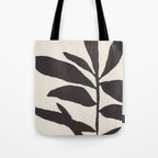 Linocut Branch #3 / Black & White Tote Bag Gallery Image 1
