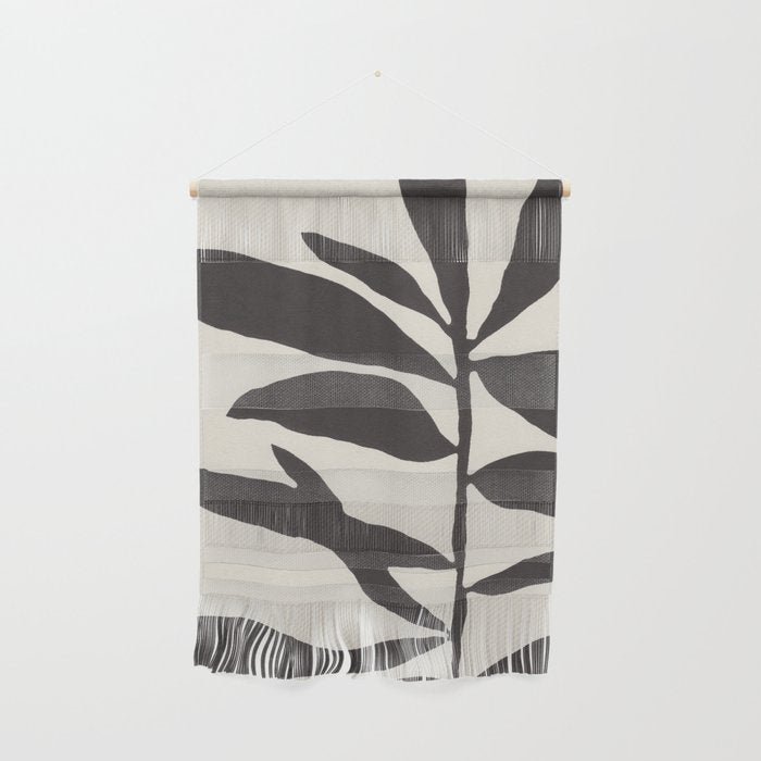 Linocut Branch #3 / Black & White Wall Hanging Gallery Image 1