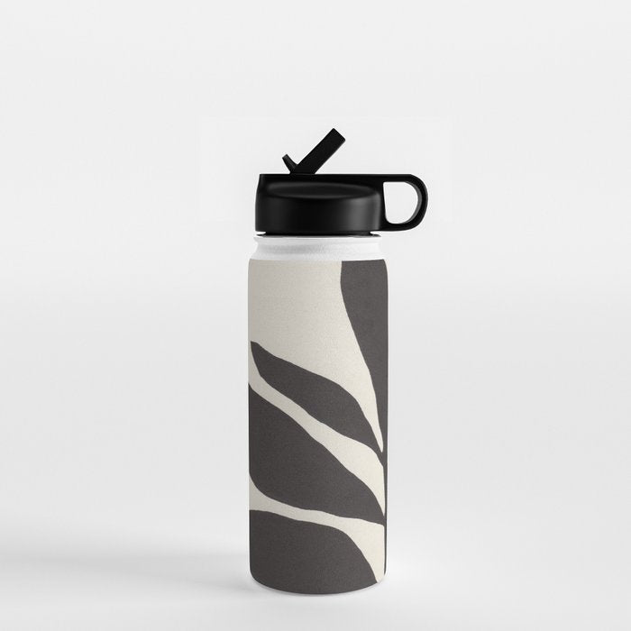 Linocut Branch #3 / Black & White Water Bottle Gallery Image 1