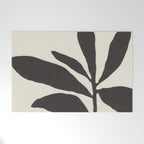Linocut Branch #3 / Black & White Welcome Mat Gallery Image 1